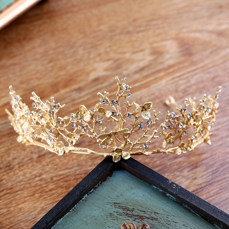 Vintage High-End-Boutique Mode Kristall Krone Braut Haarschmuck