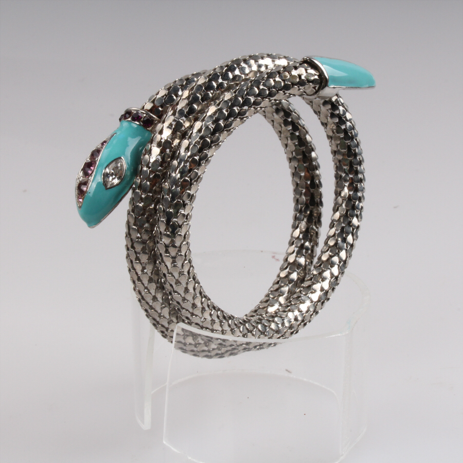 Wholesale China Fashion Jewelry 18k Gold Plated Bangles Latest Design Snake Chain Bracelets Bangle Silver charm bracelet wholesale