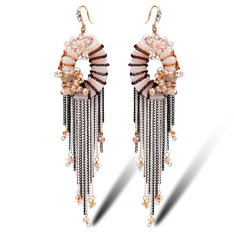 Großhandel Fashion charmant elegant Latest Ohrring Designs exotisch Vintage Stil Quaste Ohrringe für Frauen, Quaste hanging Quaste