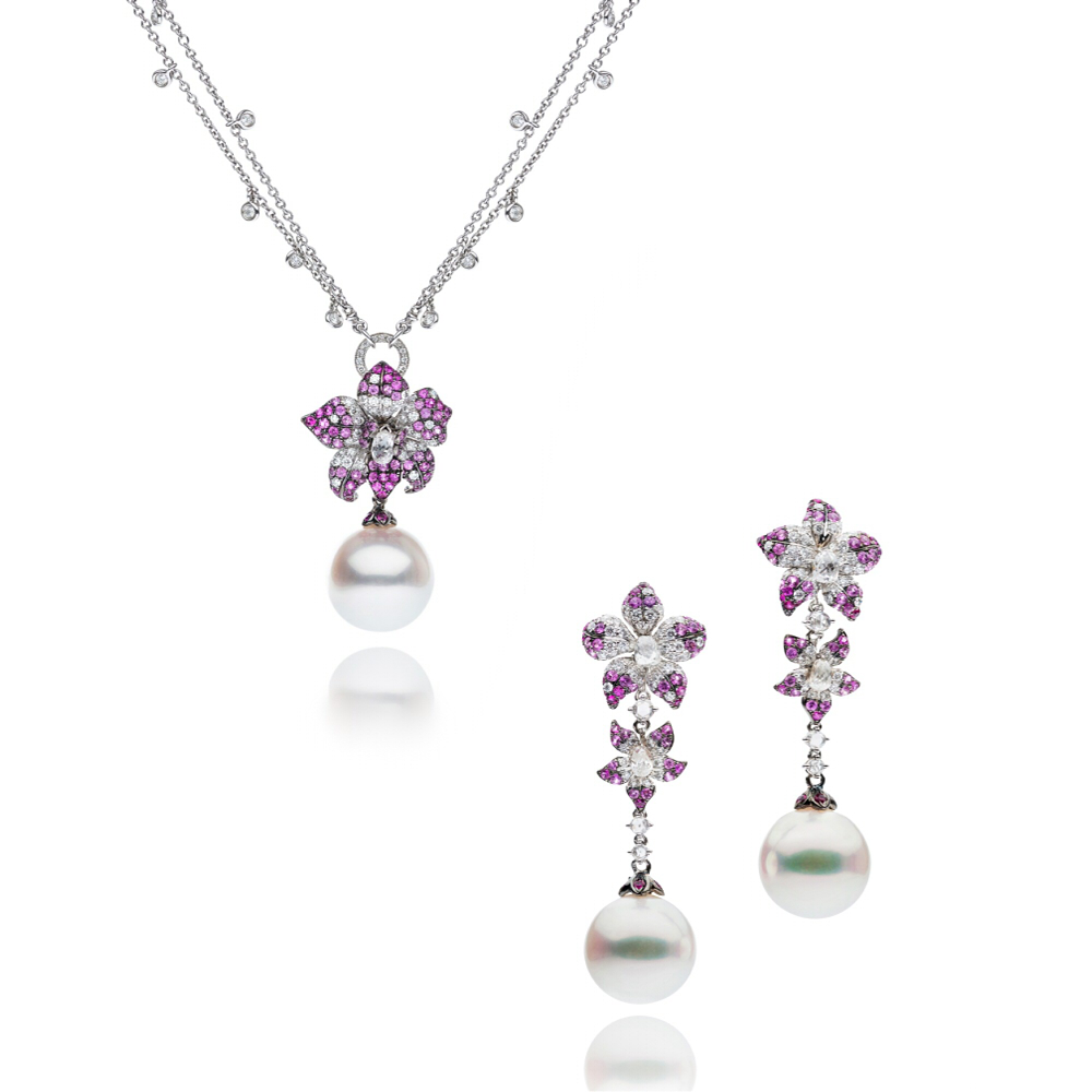 Fashion Charmed Crystal Round Pearl Necklaces Set Jewelry Ketten für Frauen Schmuck custume Schmuck