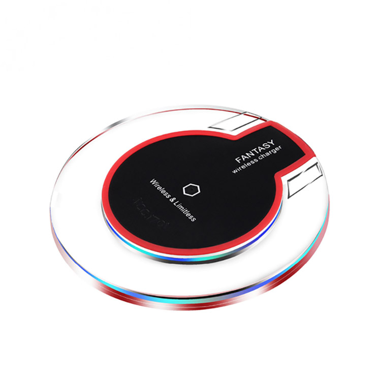 Best baseus transparent 5W custom logo wireless charger pad  for samsung and iphone