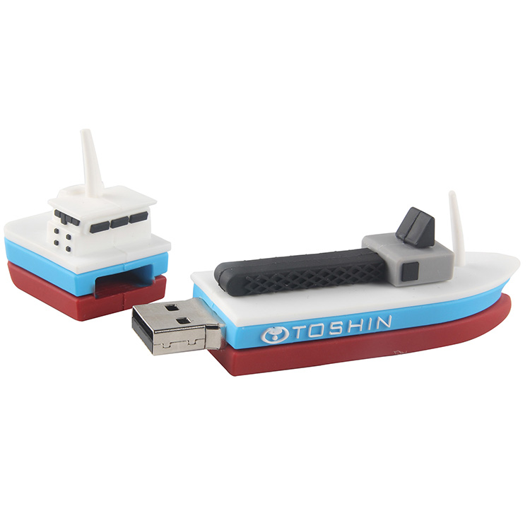 Benutzerdefinierte Markenlogo-Boot-geformte Werbe-USB-Sticks mit Firmenlogo