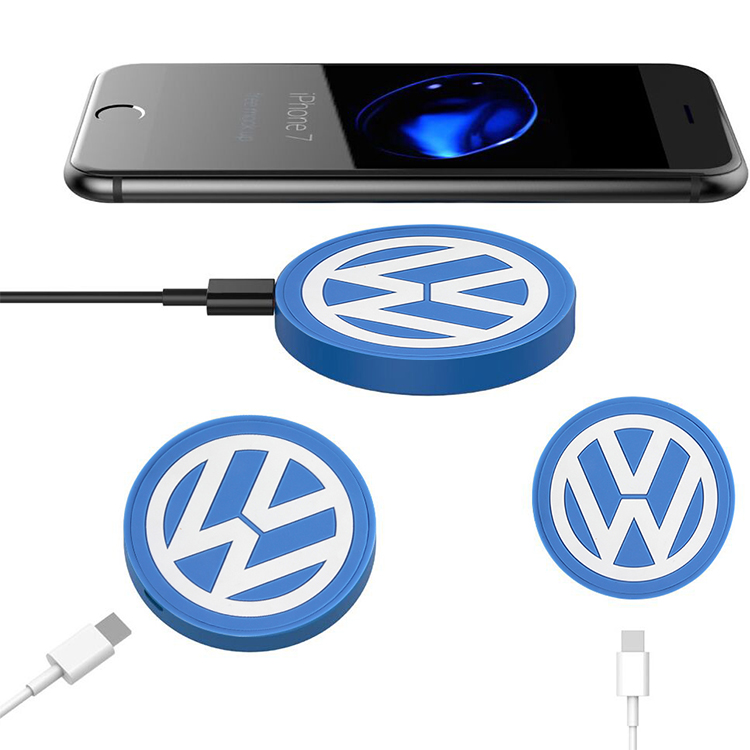 Customized VW 2d maded pvc wireless charger pad 5V 1A