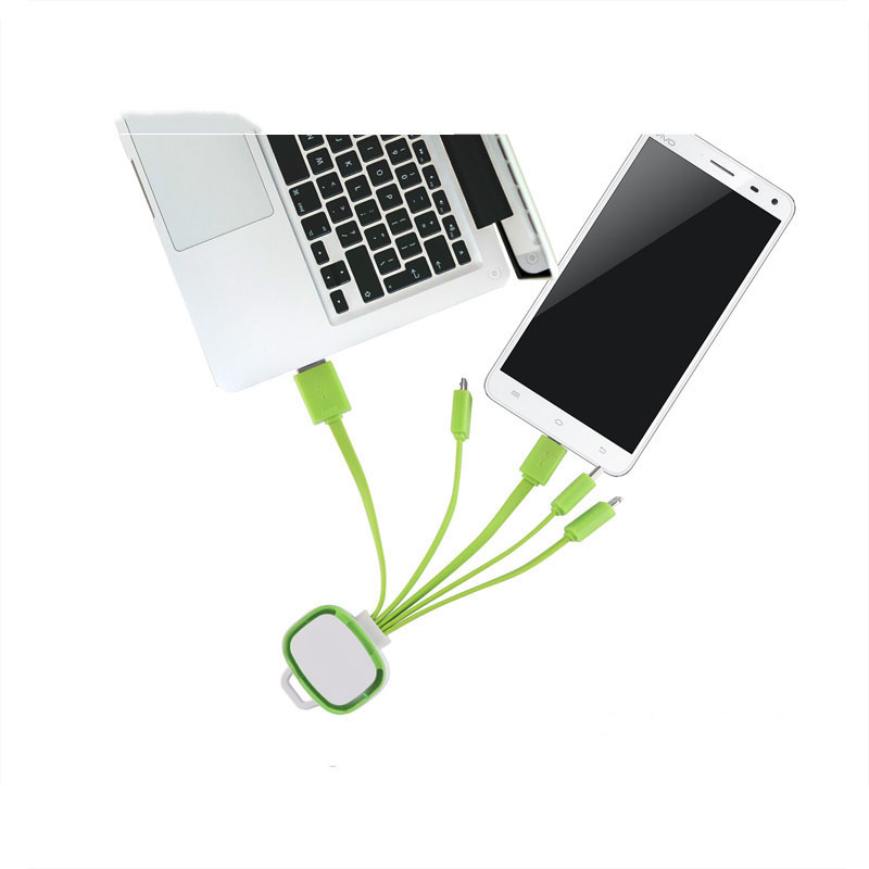 Glow mobile phone multi usb charging  cable with customized logo