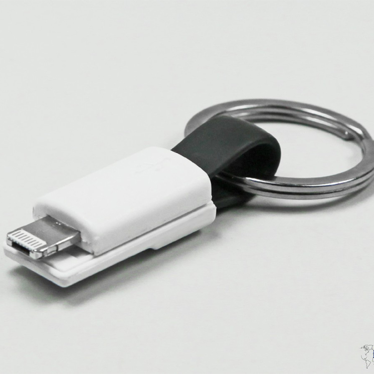 Magnetic mini 2 in 1 keyring usb charging data cable customized logo