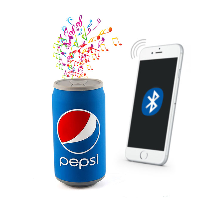 Haut-parleurs Bluetooth sans fil avec logo PVC Pepsi Personalzied
