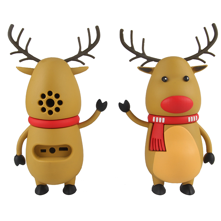 Portable bluetooth speakers with customized elk-shaped logo for gifts
