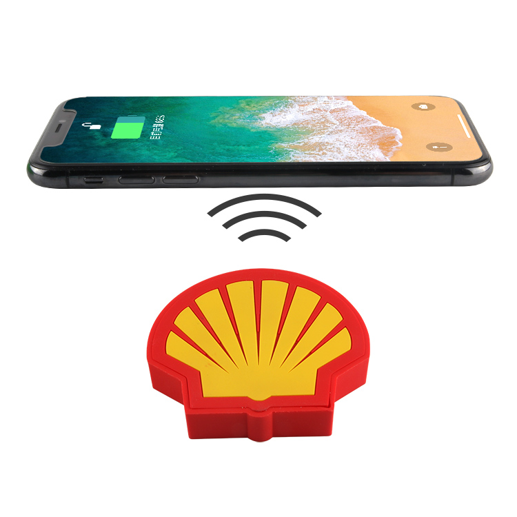 Qi certified pvc cellphone wireless charger charging pad custom logo