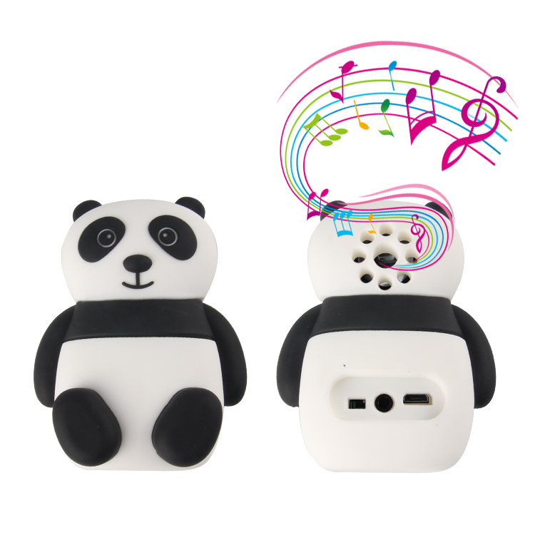 Silicone PVC Custom 3D Cute Panda Shaped  Bluetooth Speaker