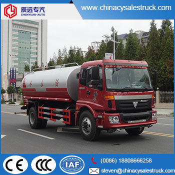 Auman water tank truck delivery capacity 12000 liters water truck pump