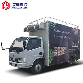 Customized 4x2 Diesel China moible fast food truck price body superstructure stainless steel for selling snacks