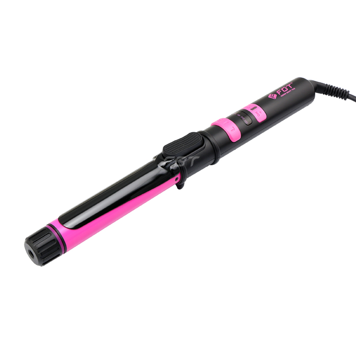 Tourmaline ceramic ion technology auto spin curler pink F998EA