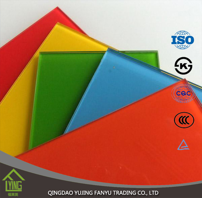 2mm color hoja de vidrio con certificados ISO y CE