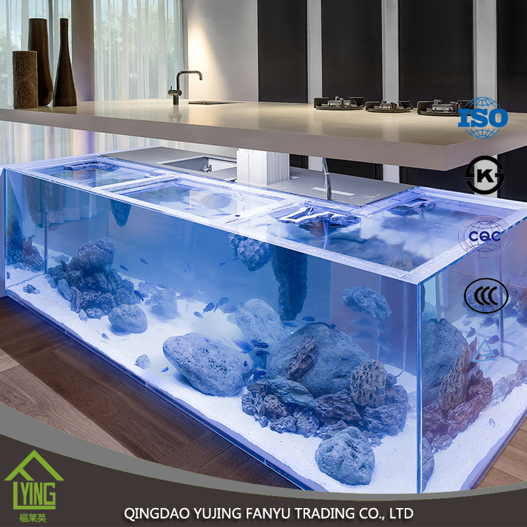 Glasfabriek leveren 4-12 mm laag ijzer ultra heldere float glas aquarium glasplaat