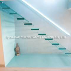 8 + 8 mm limpar vidro laminado para corrimão e escadas
