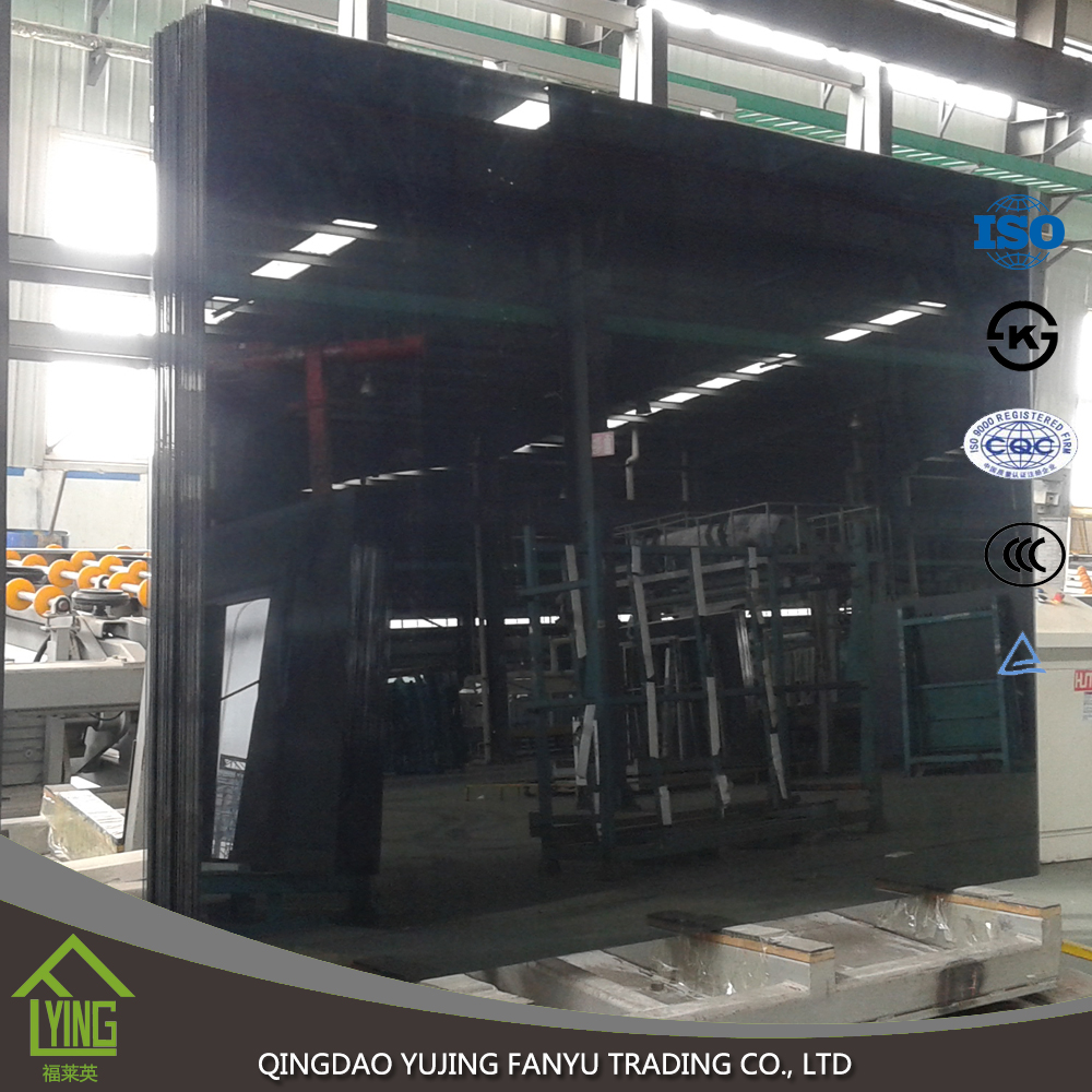 China supplier wholesale 3mm solid structure ocean blue tinted glass