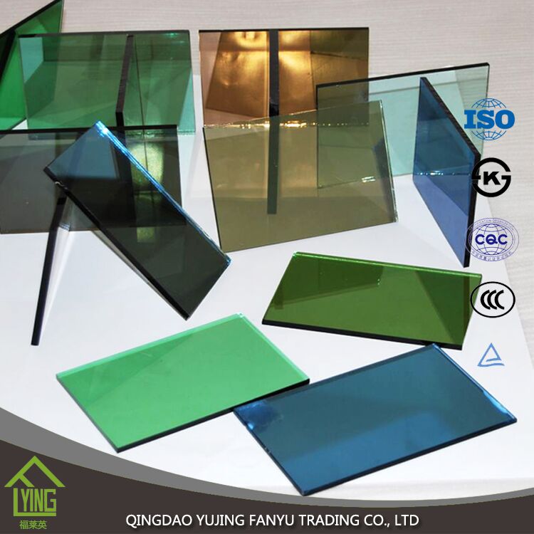 Fanyu 6 mm francés calor verde reflectante vidrio edificio