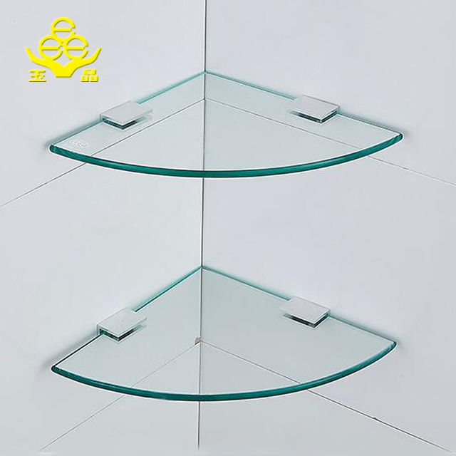Estante de vidrio templado de 10 mm de alta calidad con clips