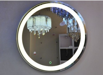 Venda quente de prata espelho para banheiro, espelho do banheiro aquecido de LED