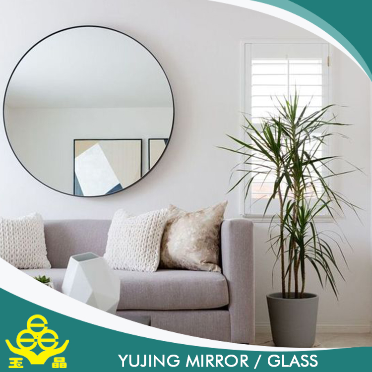 Zilveren ronde/waterdicht spiegel geschikt voor thuis decoraties