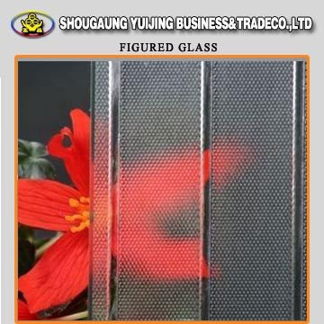 Großhandel klare Flora Muster Glas für dekorative Glas in China Qingdao