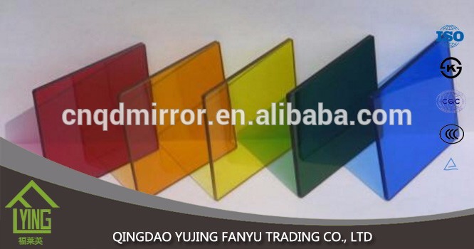 decorative 2.8mm Colored Mirror/ grey tinted sheet glass for furniture