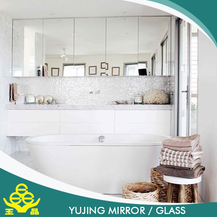 hot sale double coated silver mirror and aluminum mirror for bathroom wall