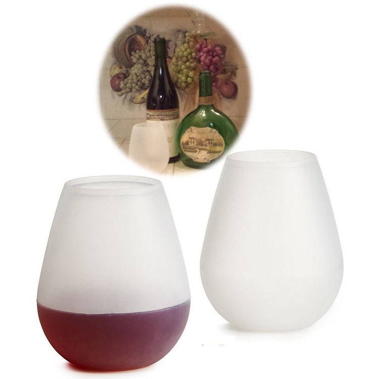 12oz Alimento Grade & lavastoviglie sicuro bicchieri di vino del silicone grossista