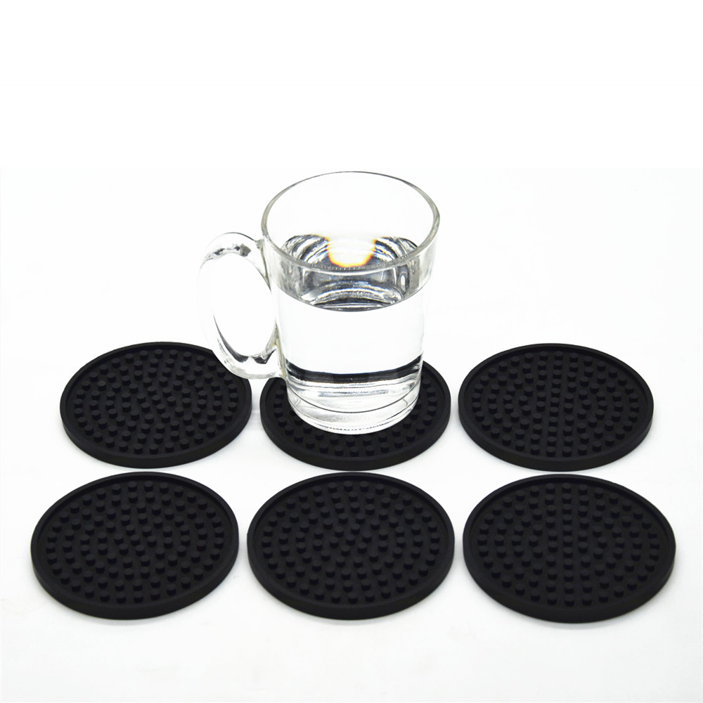 1pc Non-Slip Silicone Drink Coaster mat ,Protect Furniture Against Spills