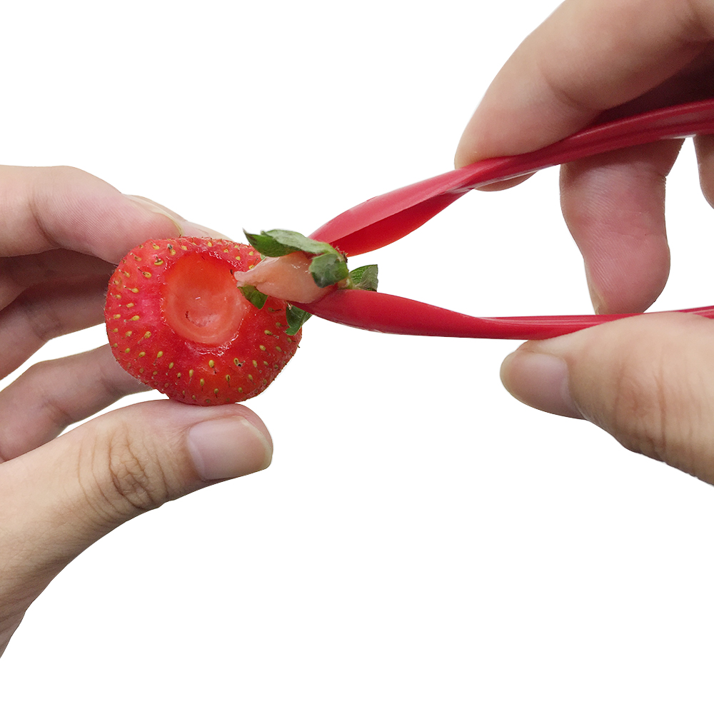 2018 Nouvelle arrivée pratique outil de cuisine tomates fraises cerises en plastique décortiqueur