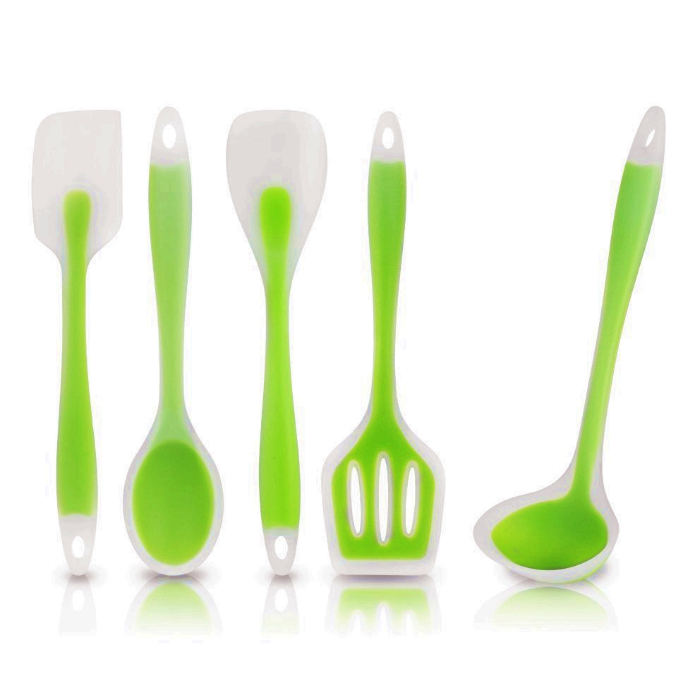 5pcs / set conjunto de utensílios de cozinha de silicone, conjunto de ferramentas de cozinha de silicone, utensílios de cozinha de silicone