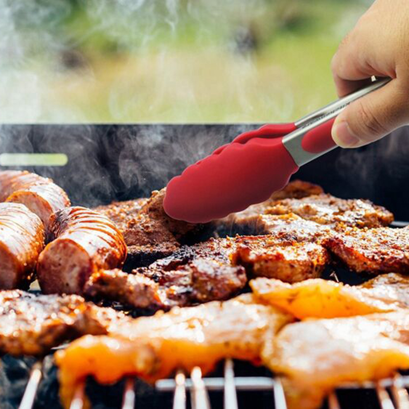 Amazon Hot Factory Direct 7 9 12 pouces Pinces barbecue en silicone, pinces pour la cuisine