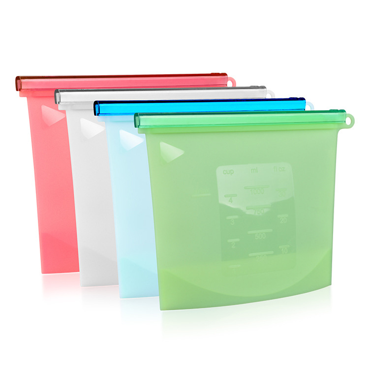 BHD BPA Ücretsiz yeniden kullanılabilir Konteyner Çok Yönlü Pişirme silikon gıda saklama torbaları