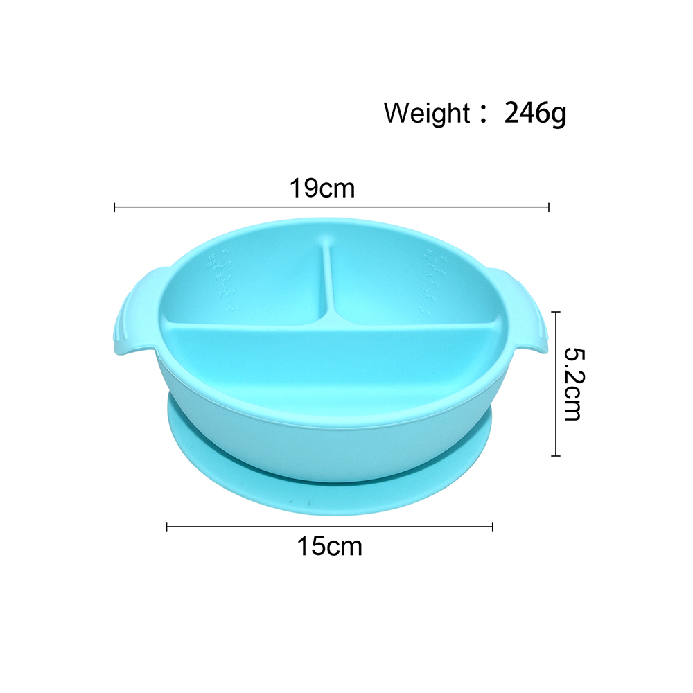 BPA Free Benhaida Silicone Baby Bowl Spill Proof Feeding Bowl with Suction Cup Base set