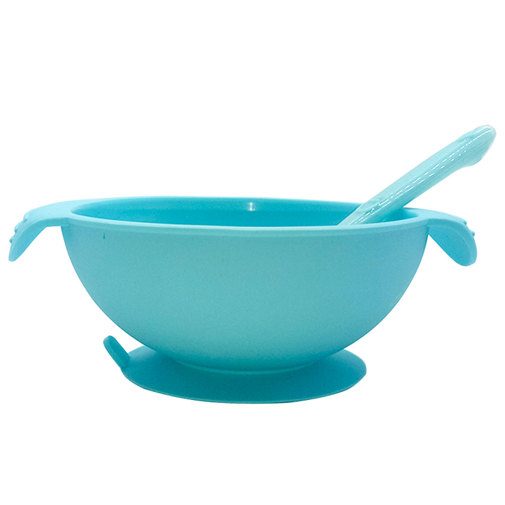 BPA Free Silicone Bowl Baby Silicone Bowl with Spoon
