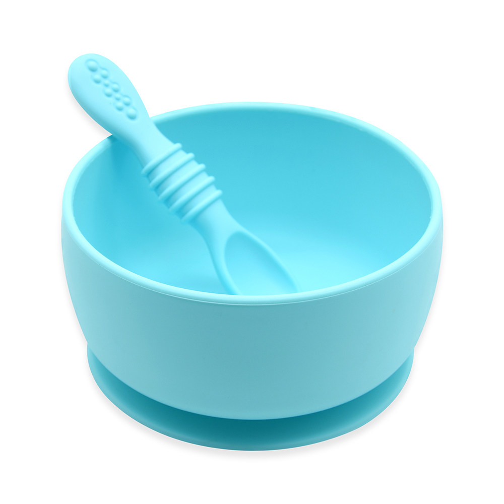 Benhaida Eco-friendly free BPA no Slip Food Grade Silicone Feeding Baby Bowls with Suction