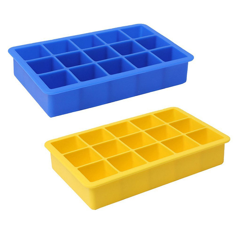 Benhaida custom silicone ice cube tray,ice tray square shape,15 cavities ice cubes tray