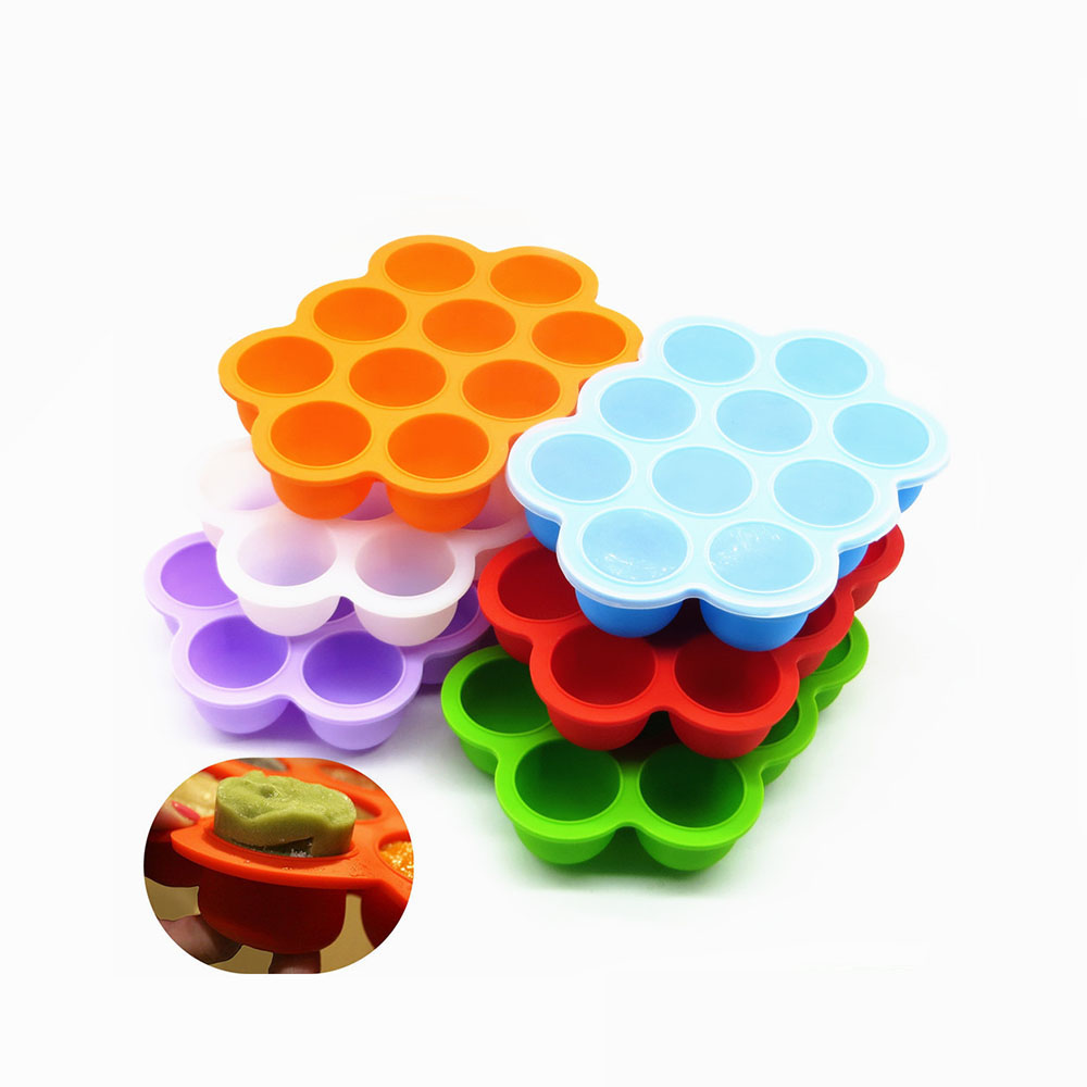 Best Homemade 100% FDA Food Grade Silicone Baby Food Freezer Tray Met Clip-on Lid