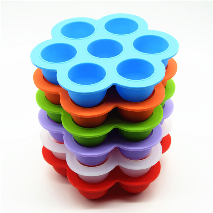 Os melhores moldes para ovos de silicone para potenciômetros de potável instantâneos BPA Free Aprovado para alimentos para bebés Freezer Tray Storage Container