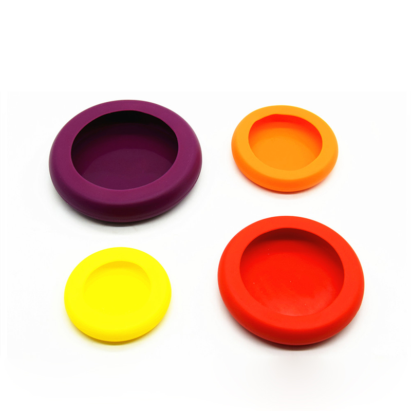 Chinese Supplier Factory Price Set of 4 Silicone lids for fruit, Food Fresh Saver