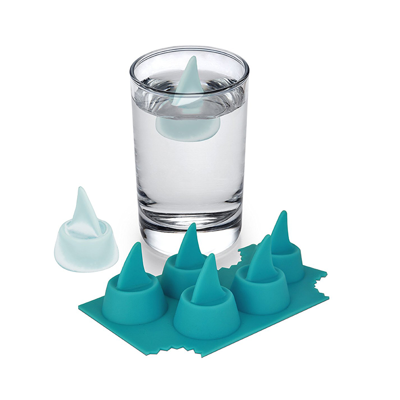 Fabrik Direkt BPA Frei FDA Silikon Haifischflosse Eiswürfelschale Großhandel