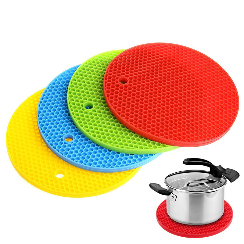 Factory Direct Heat Insulation Jar Opener Mat Silicone Round Drying mat,Silicone trivet wholesale