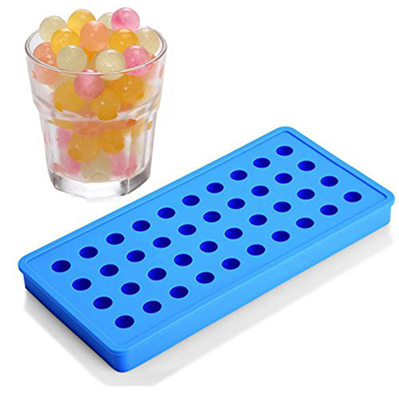 Fabrikpreis FDA Silikon 40 Hohlraum Mini Eiswürfel Eis Ball tablett Set Großhandel, mit optionalen abdeckung dropper