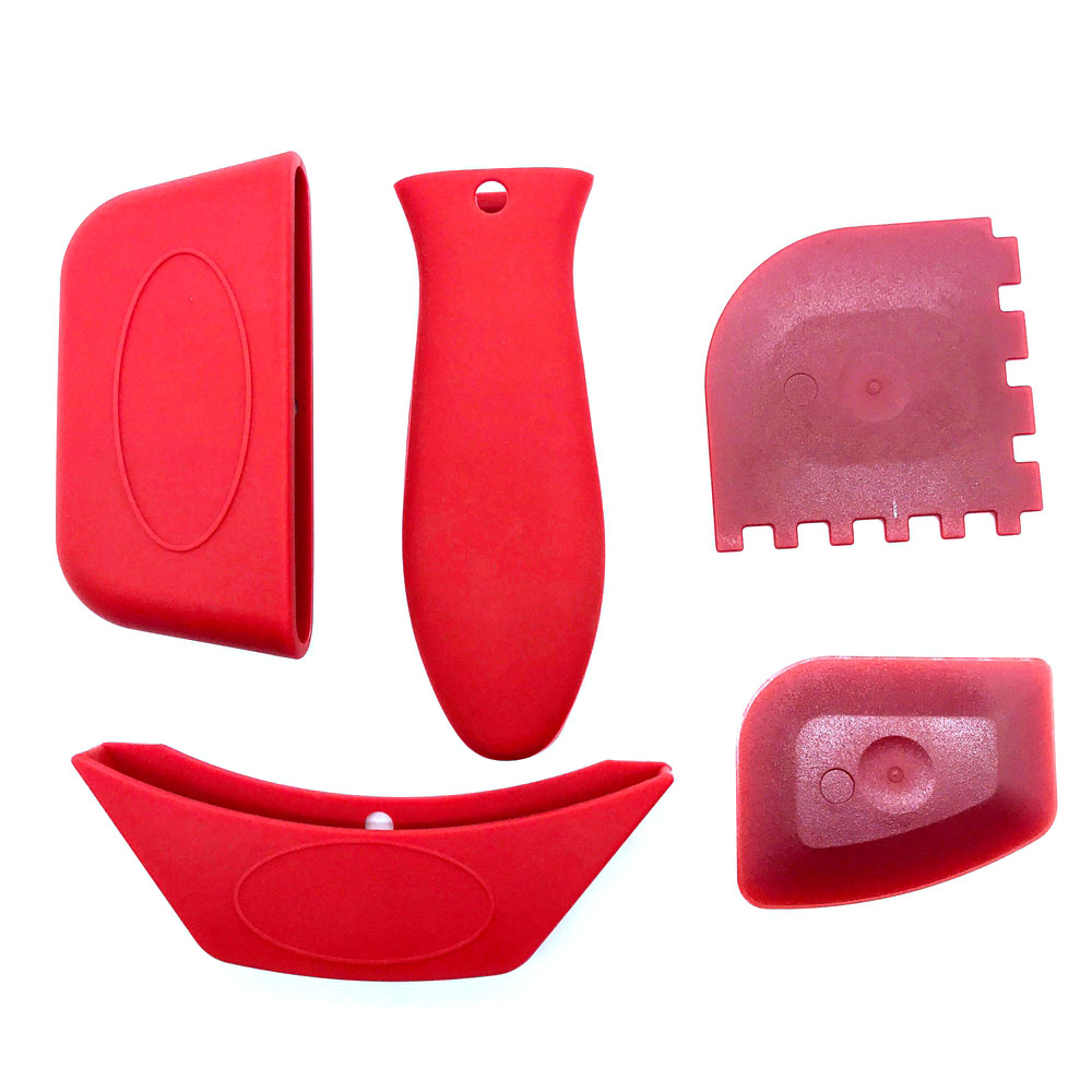 Factory Supply Plastic Grill Pan Scraper Silicone Hot Handle Holder Silicone Hot Pot Holder for Cast Iron Frying Pans