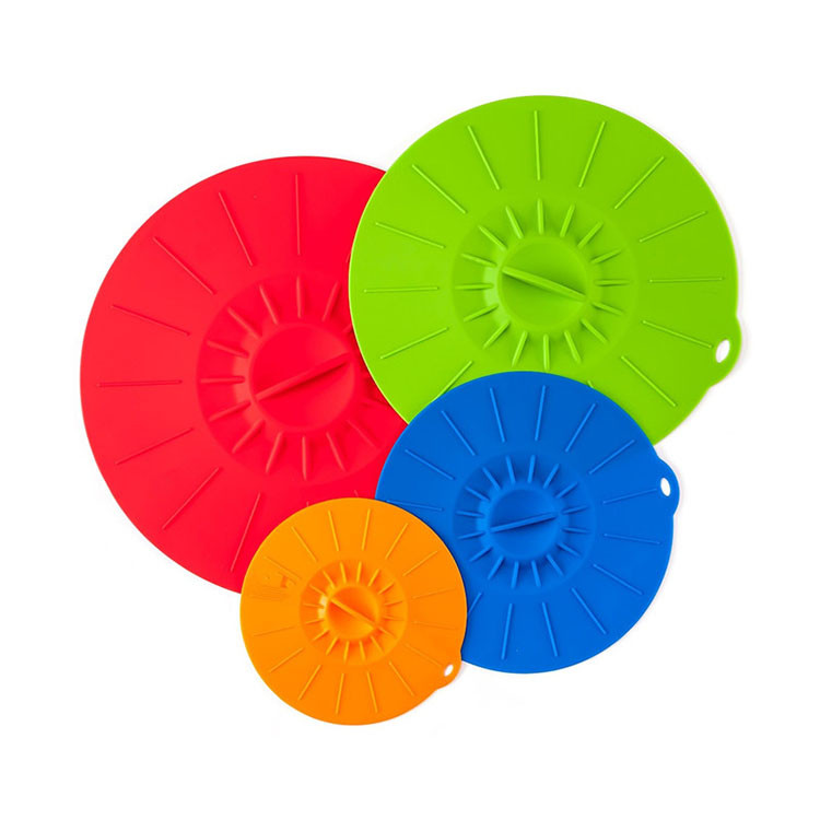 Home Silicone Suction Lids and Food Covers - Set of 4 - FDA approve silicone lids