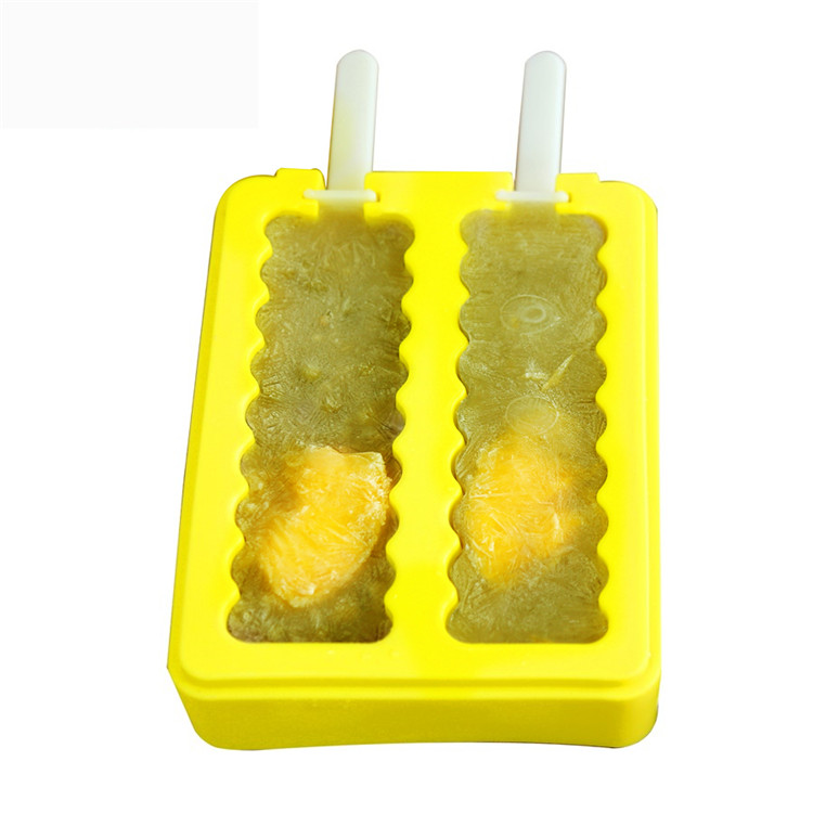Ice Pop Molds Soft Popsicle Molds Ice Pop Makers Com tampa Moldes de silicone reutilizáveis ​​2 formas diferentes Ice popsicle