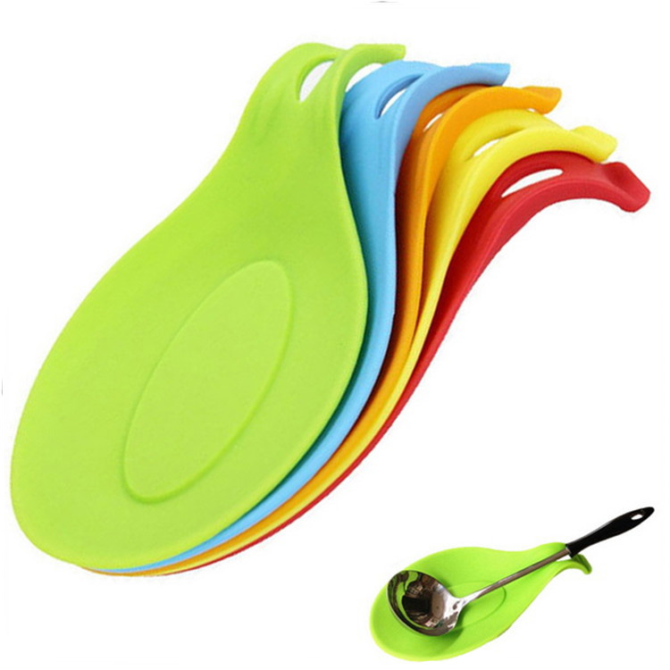 Cucchiaio in silicone per cucchiaio, supporto in spatola per utensili resistenti al calore