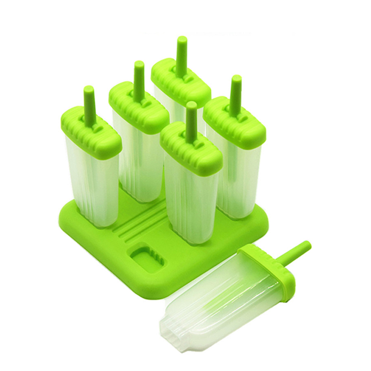 Popsicle Moulds Set BPA Free - 6 Ice Pop Makers, Top-Qualität Kunststoff Popsicle Form-Set