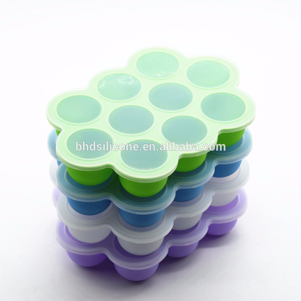Silicone Egg Bites Molds Reusable Storage Container and Freezer Tray with Lid