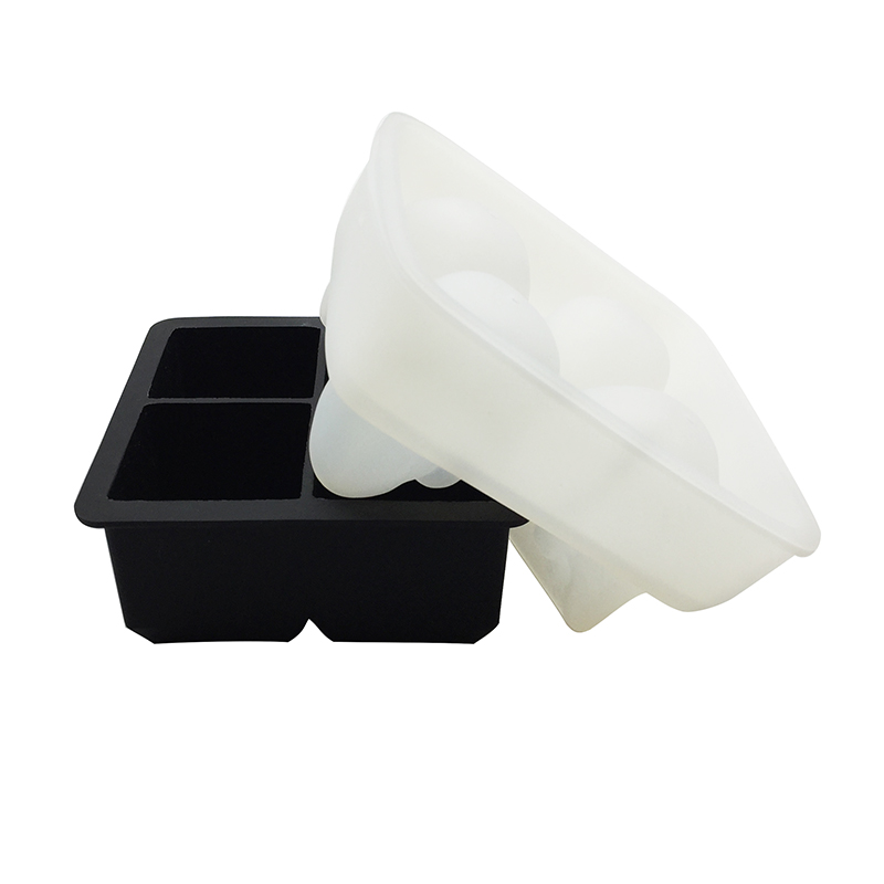 Été Potable Refroidisseur FDA Silicone 4 Cavité Ice cube Ice Skull Ball Plateau